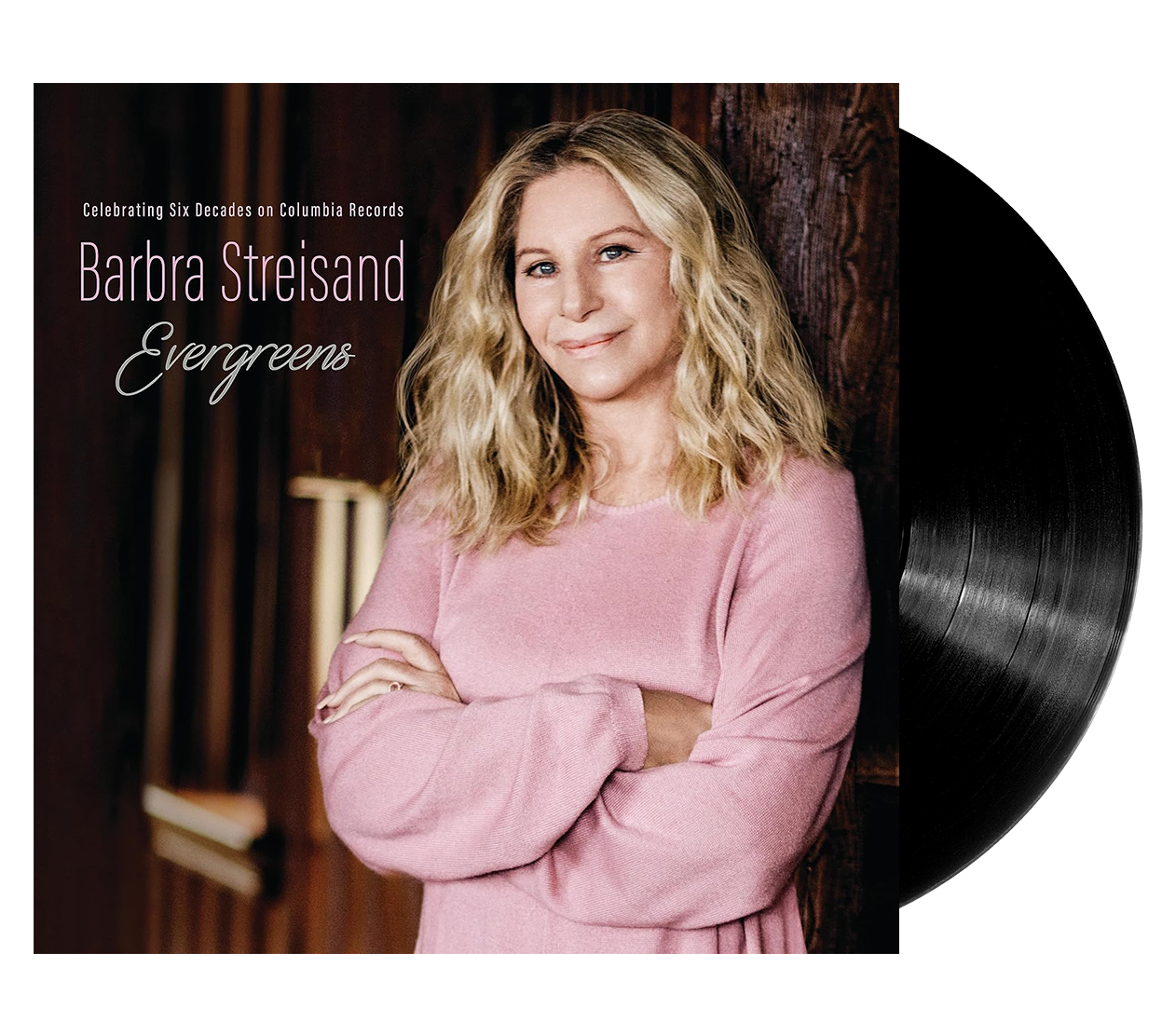 Image of Artwork for Barbra Streisand's EVERGREENS Celebrating Six Decades on Columbia Records (2LP)